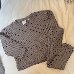 Zara Kids Charcoal and Black Polka Dot Set